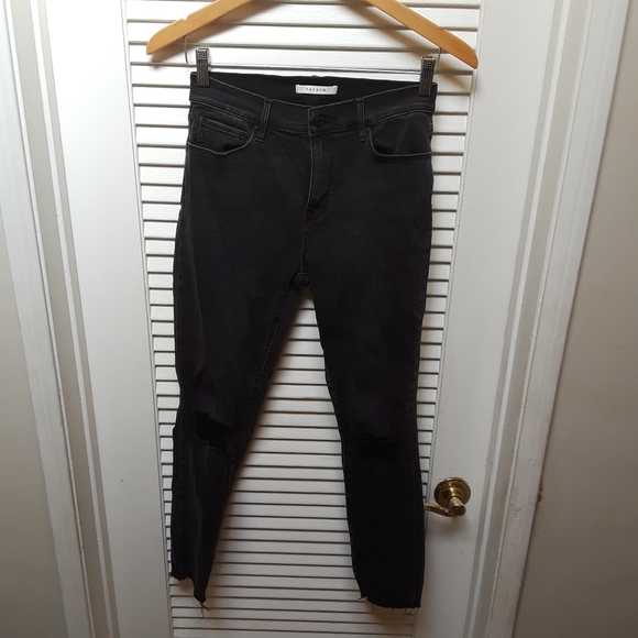 Pacsun Women 27 size High Rise Jegging Black Distressed Denim Jeans - Picture 14 of 14